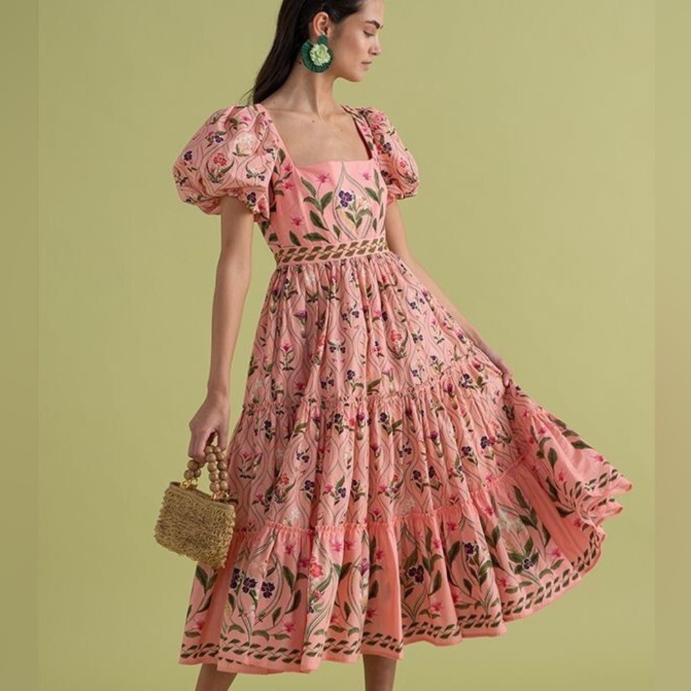 Agua by Agua Bendita Beautiful alga Pacifico Pink Midi.  Medium excellent cnd